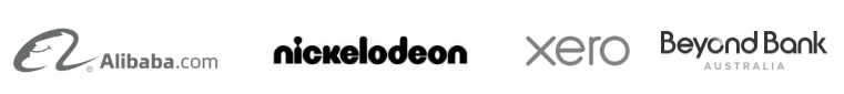 Brand Logos: Alibaba, Nickelodeon, Xero, Beyond Bank